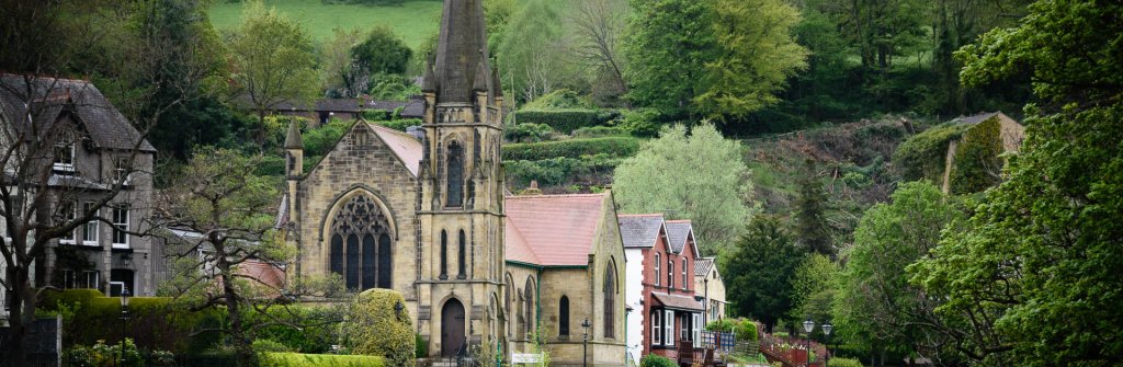 Llangollen: a church by the water